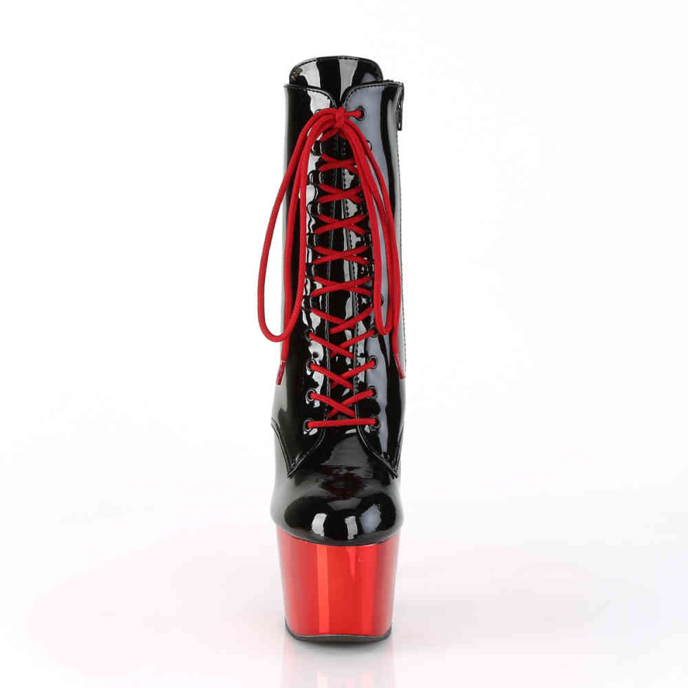 Pleaser - ADORE1020 Plattformstiefel, Poledance Schuhe - Pole dance schuhe - Schwarz/Rot